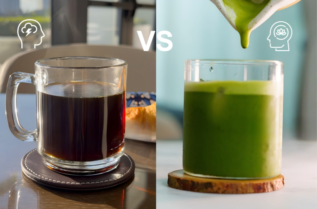 coffee VS matcha coffee VS matcha