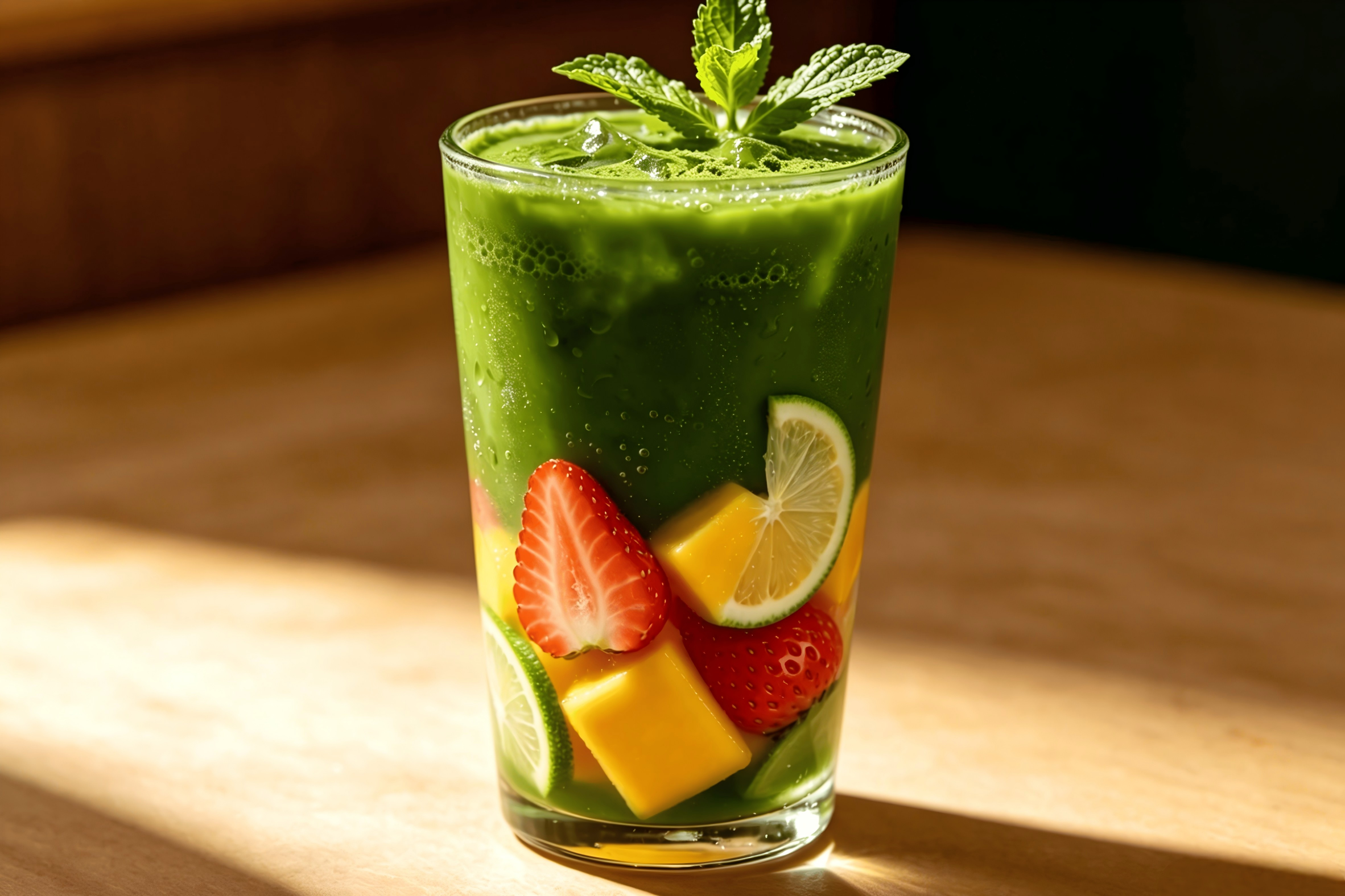 matcha fruit tea