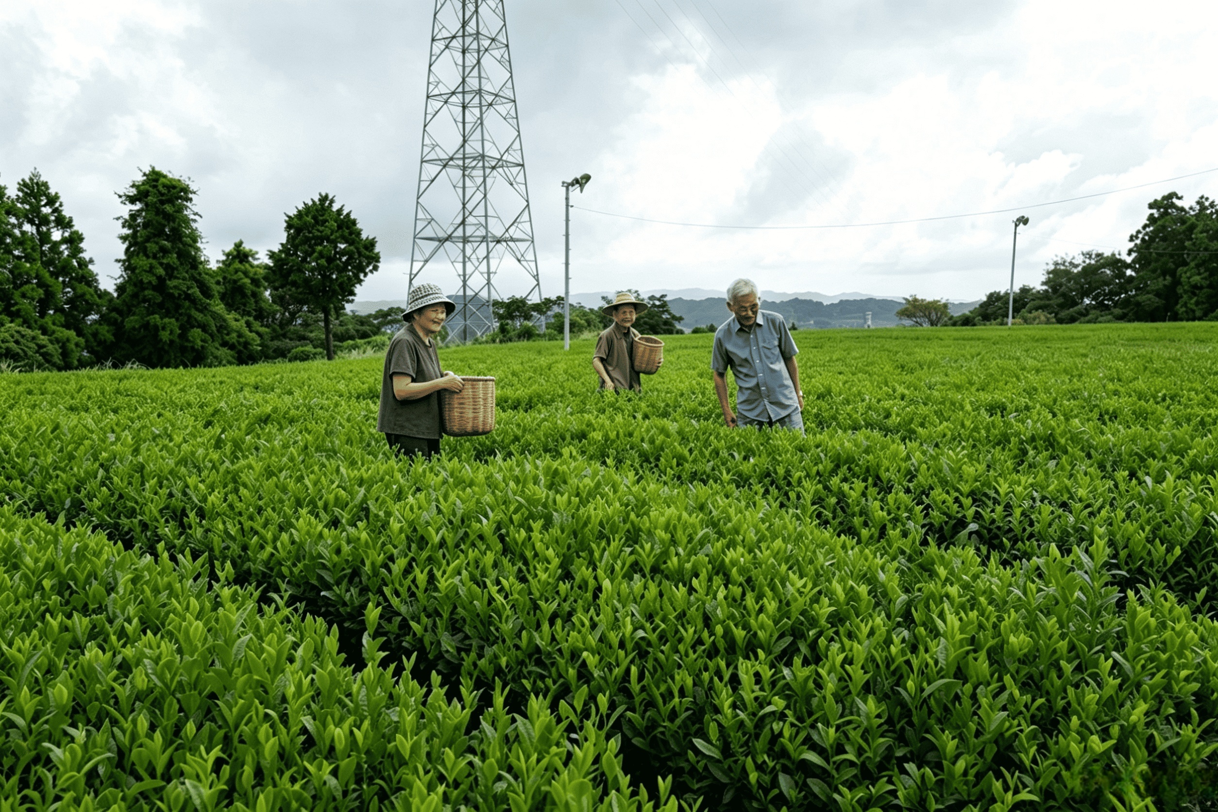 elder matcha tea farmer