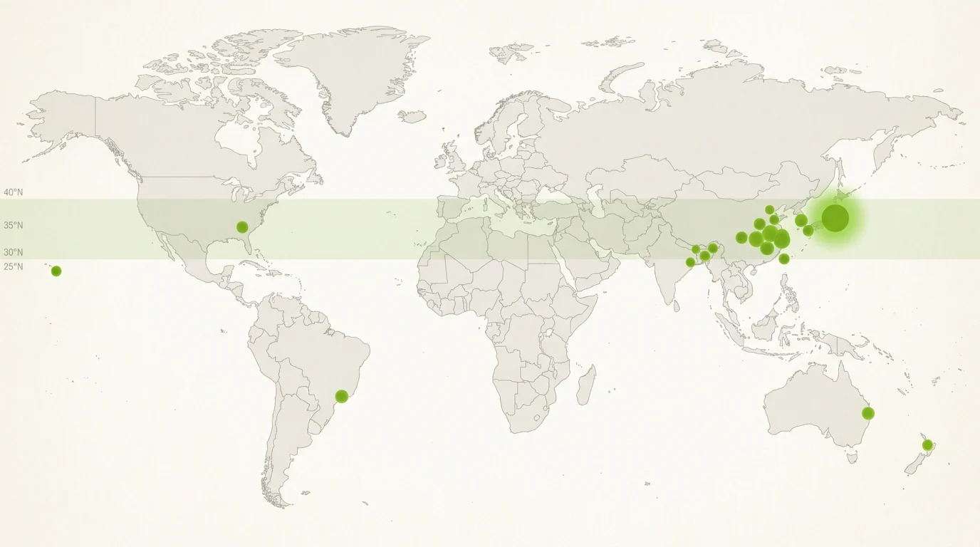 global matcha production map