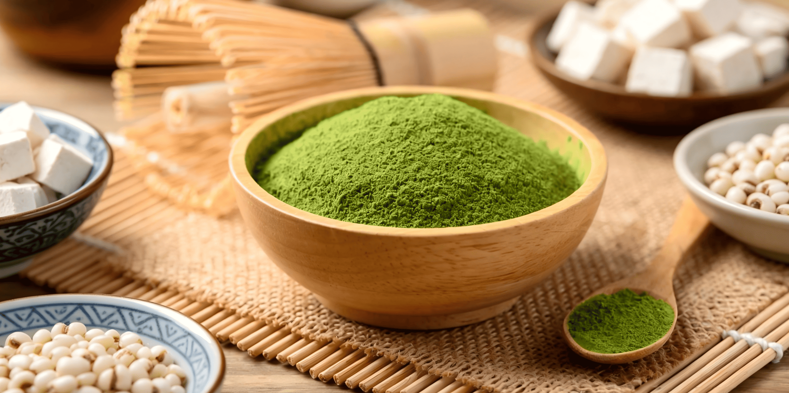 matcha and herbs