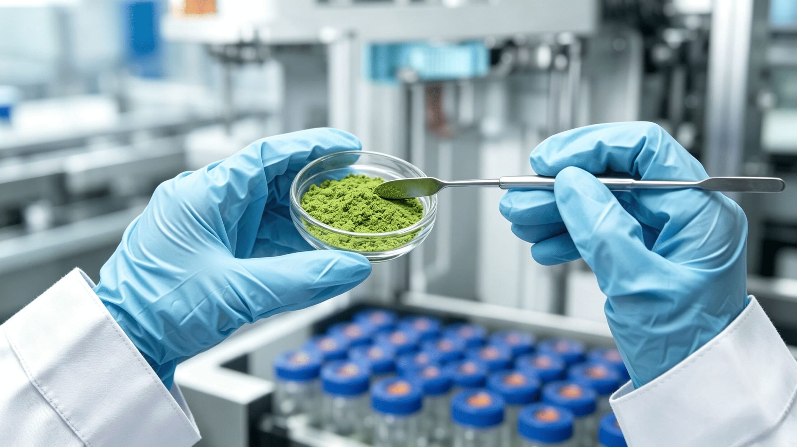 finished matcha powder testing