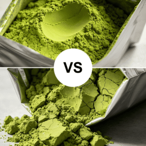 fresh matcha powder VS caked matcha powder