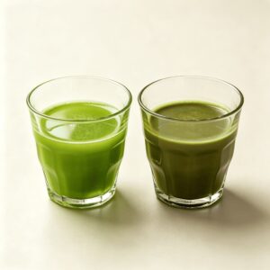 fresh matcha vs faded matcha color