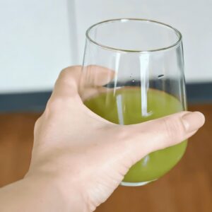 matcha kombucha glass