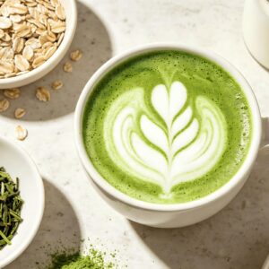 matcha oat milk latte