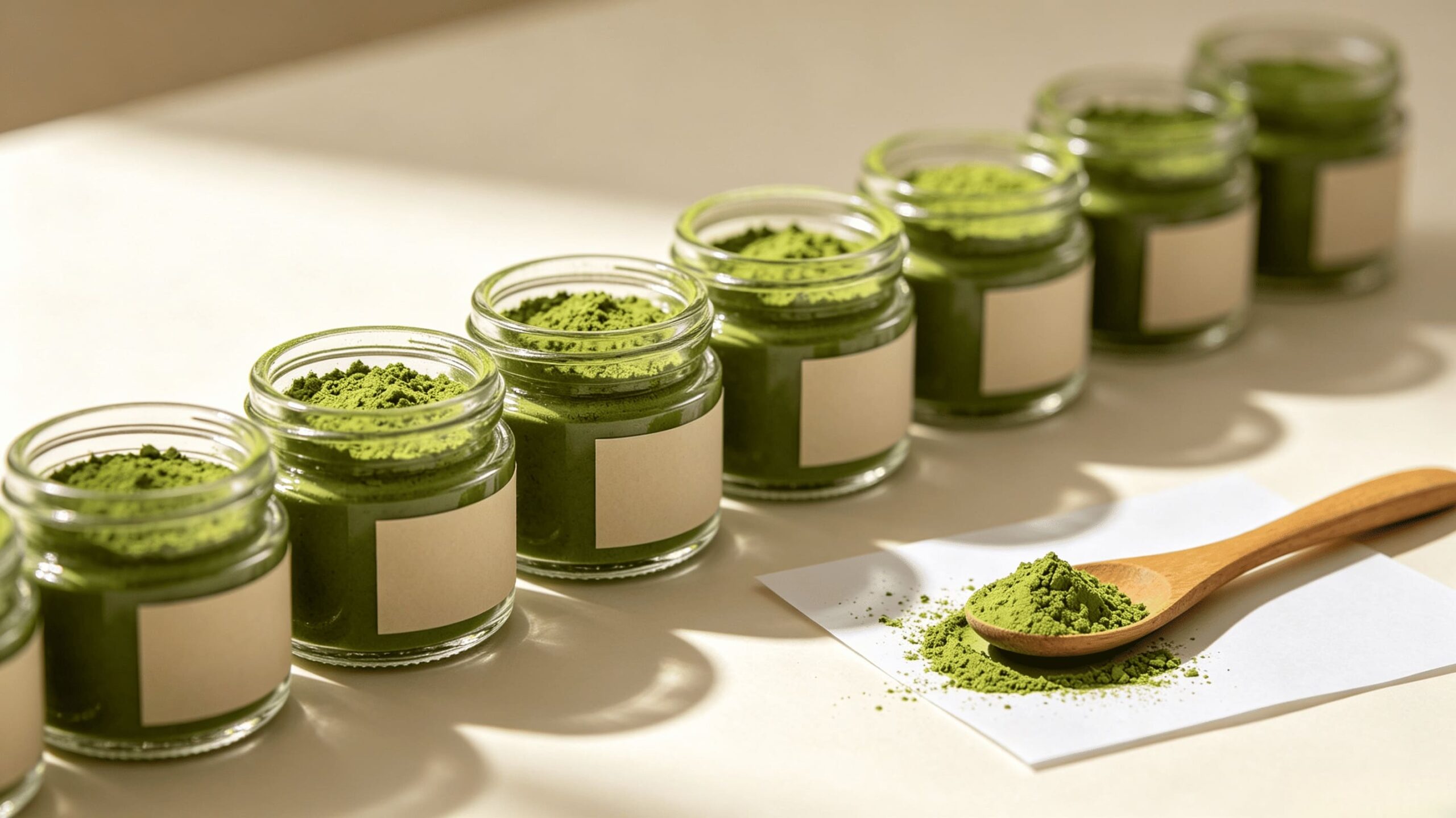 matcha powder batch comparison