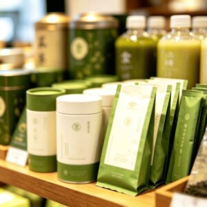 matcha powder on retail shelves
