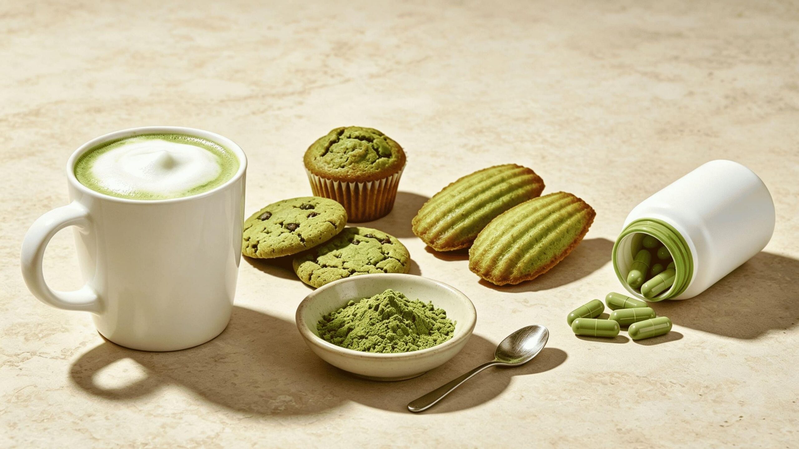 matcha products display
