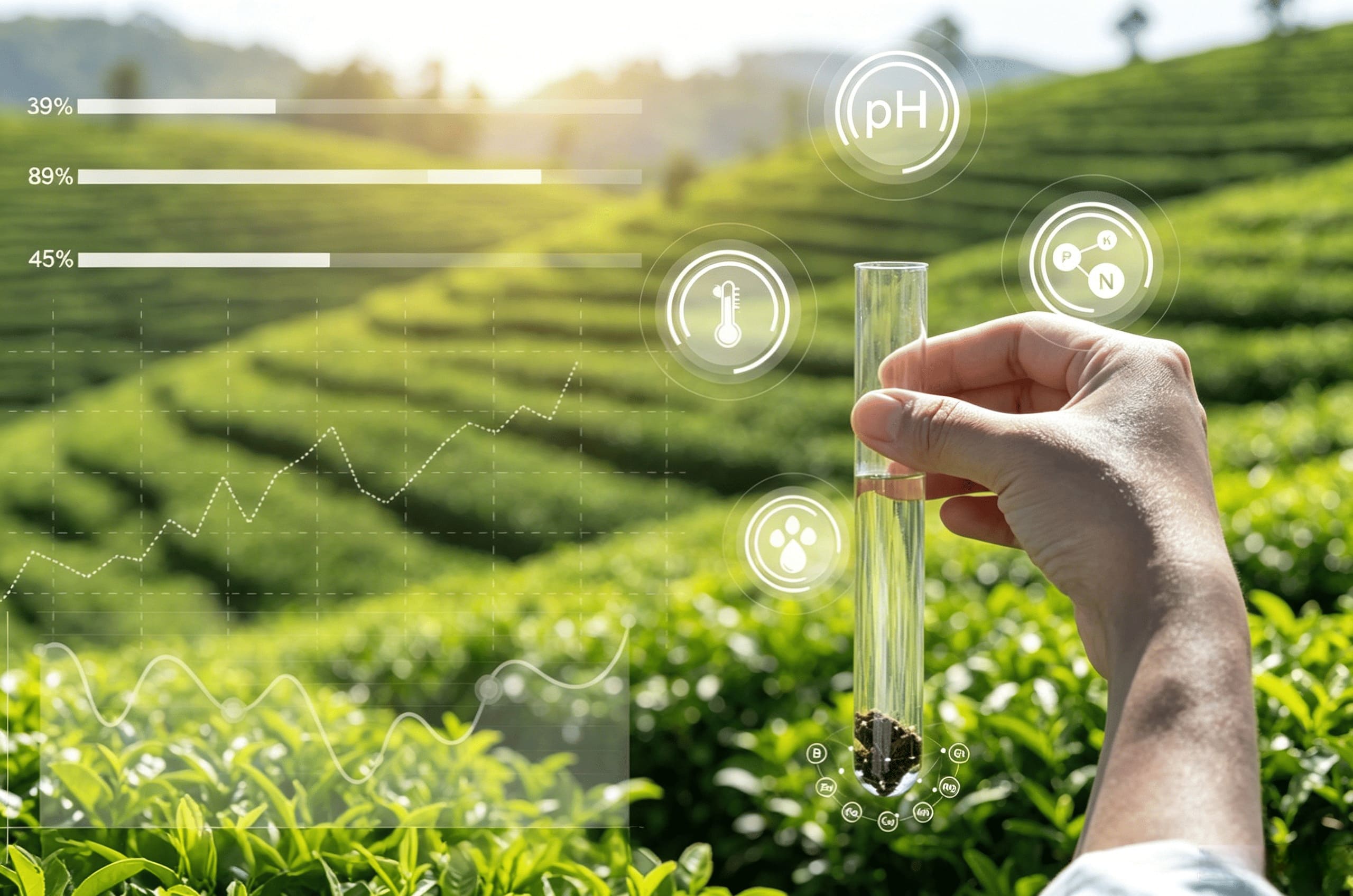 soil test of matcha field