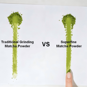 traditional grinding matcha powder VS superfine matcha powder