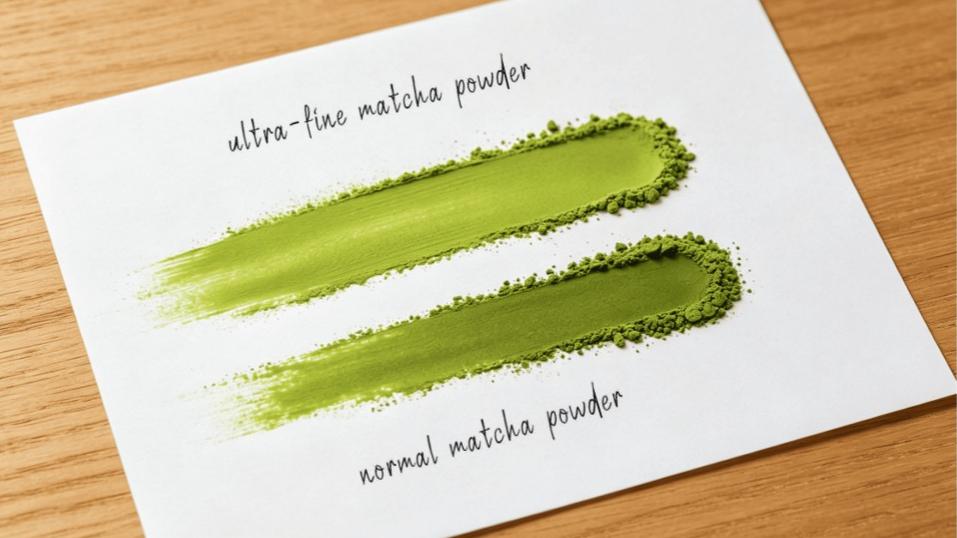 ultra-fine matcha powder and normal matcha powder