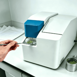 using laser particle size analyzer to test matcha powder